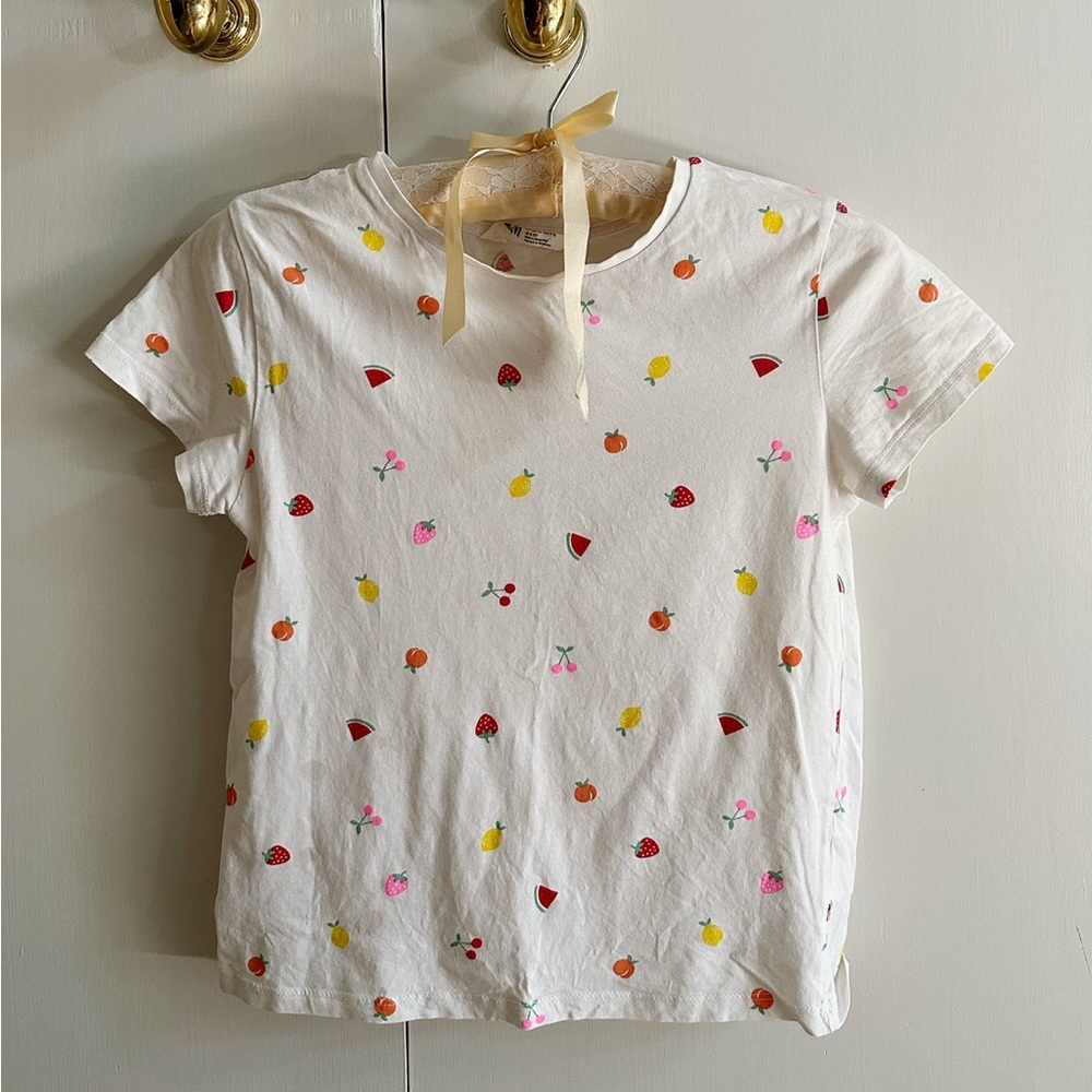 H&M girls short sleeved fruit tee